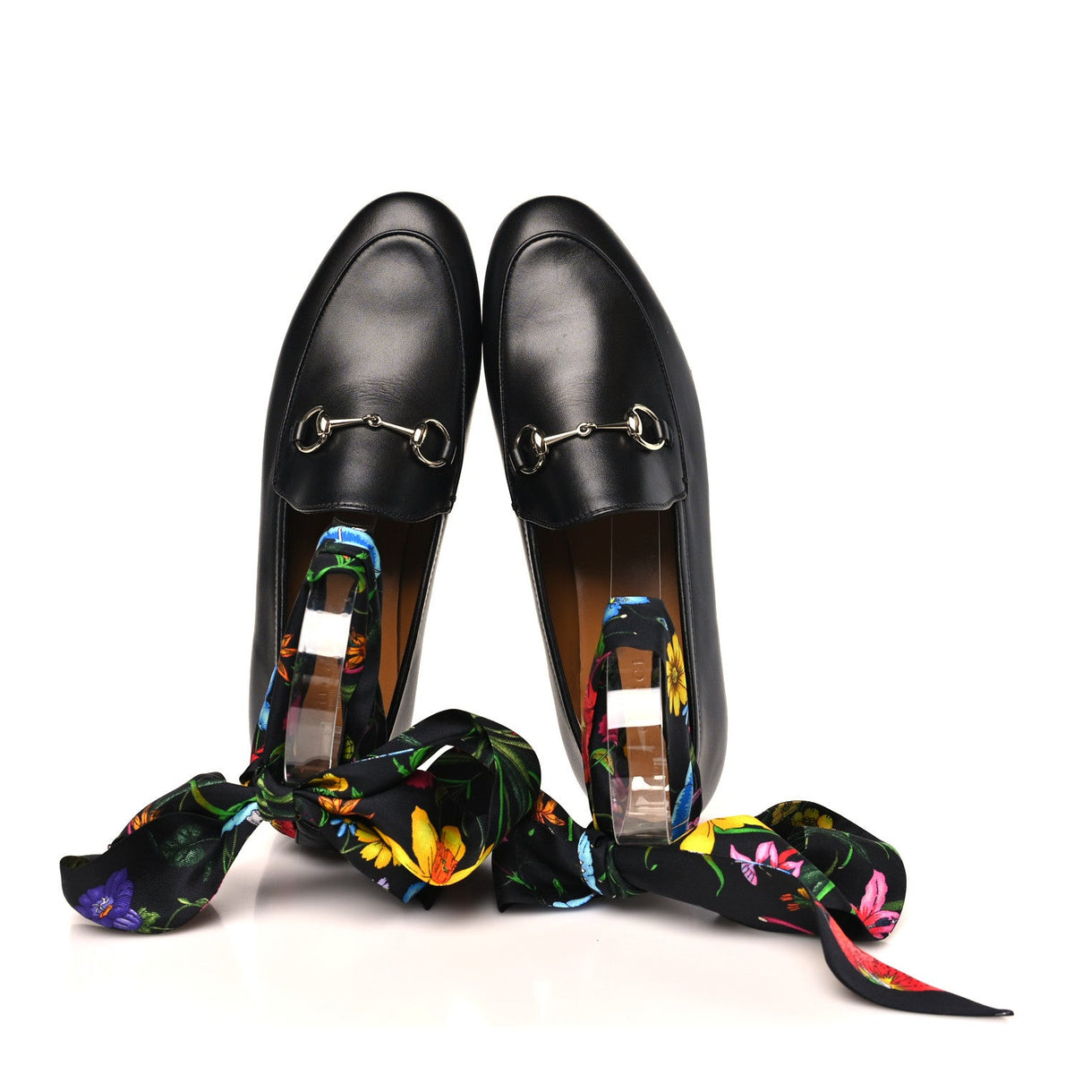 Gucci - Betis Glamour Calfskin Silk Jordaan Loafers