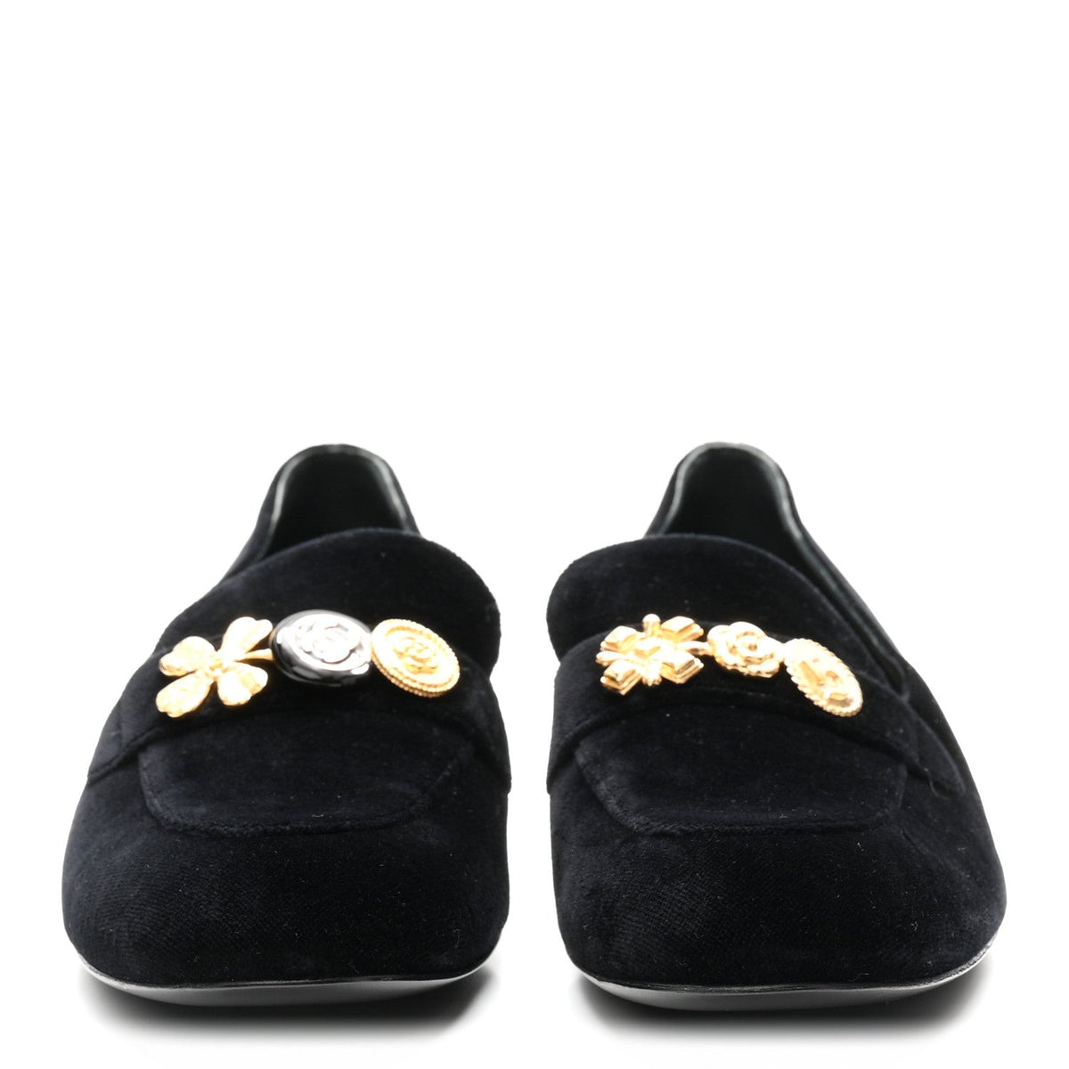Chanel - Velvet Moccasin Loafers