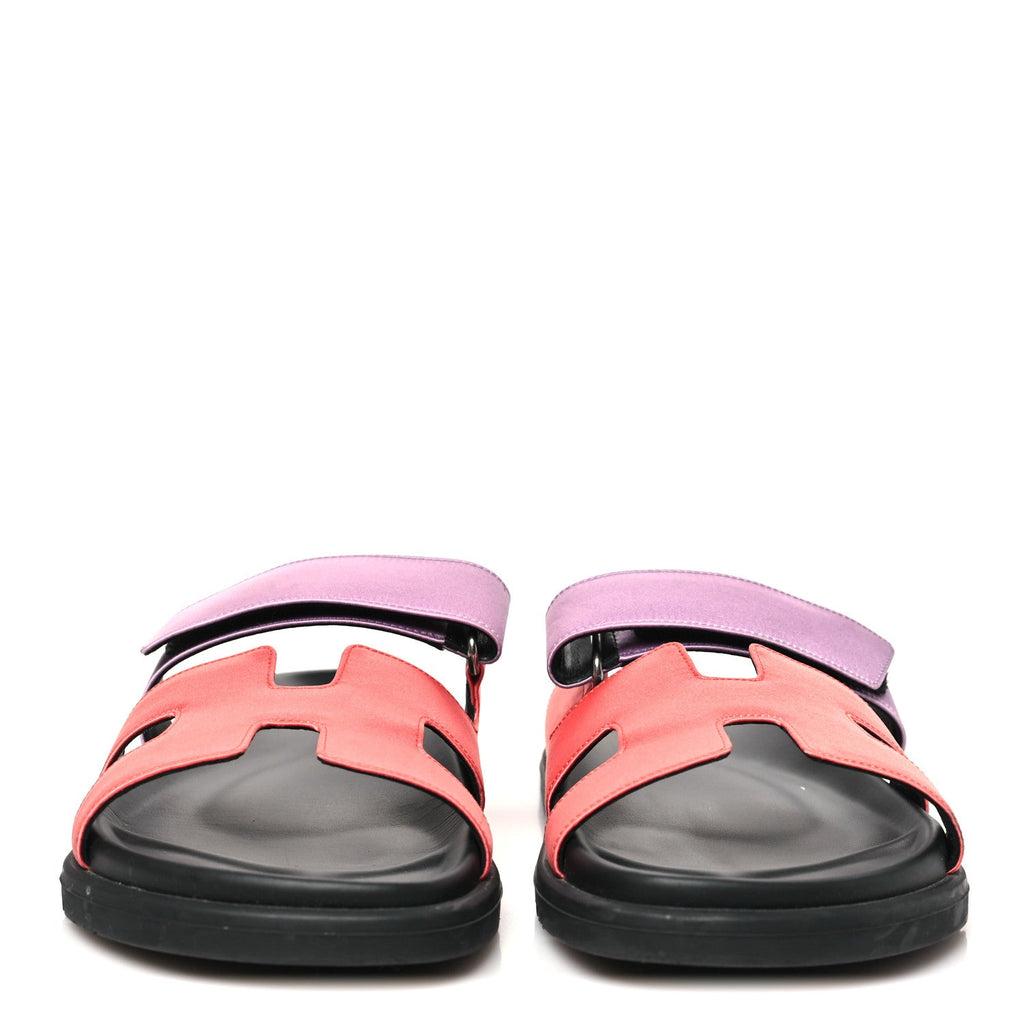 Hermès - Satin Crepe Chypre Sandals