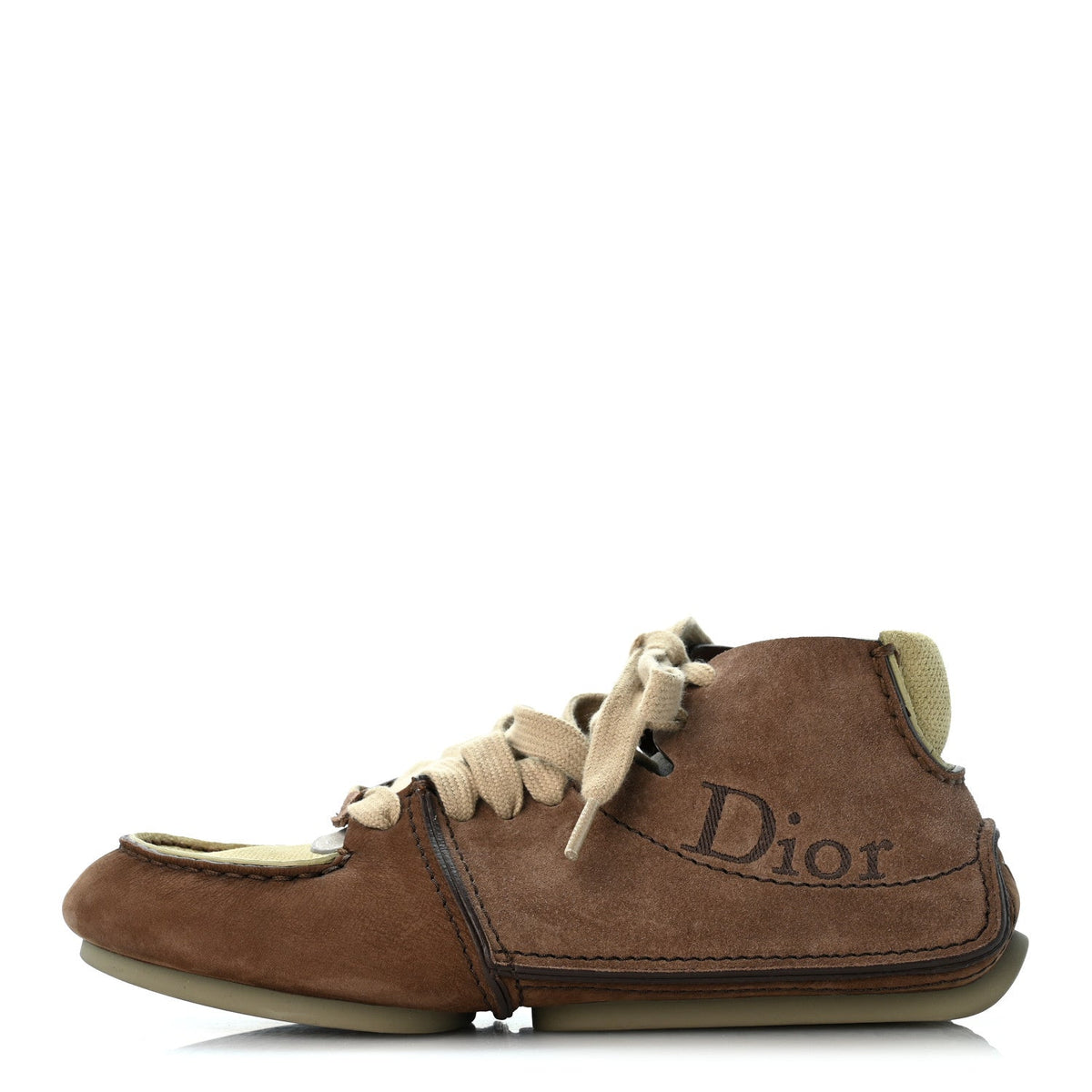 Dior - Nubuck Suede Calfskin Roadie Lace Up Boots
