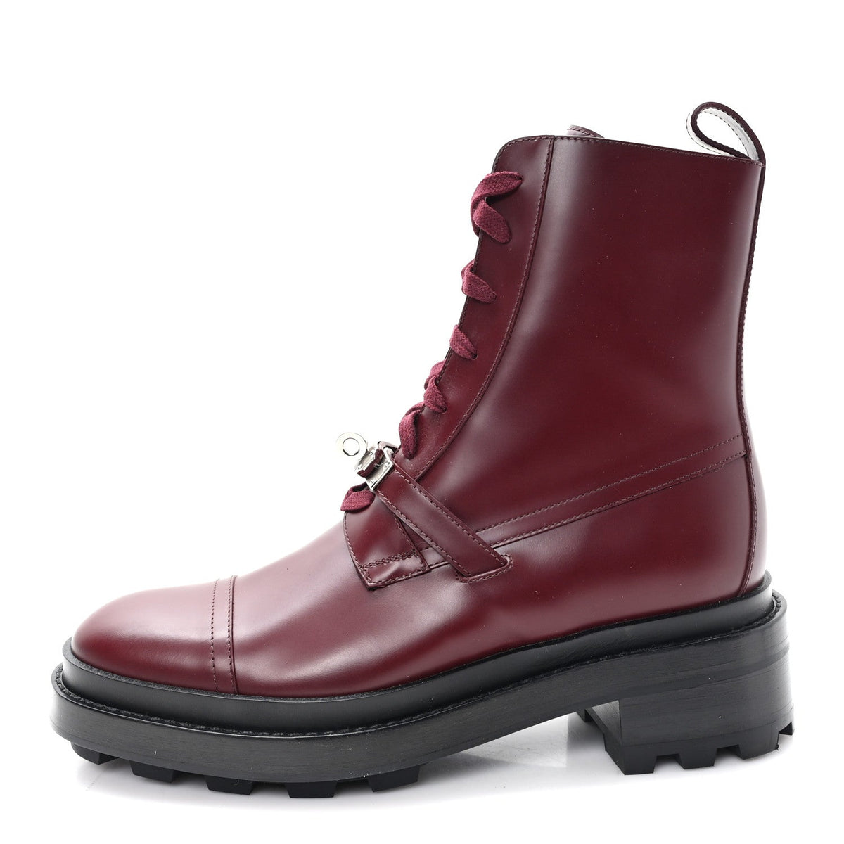 Hermès - Glossed Calfskin Funk Ankle Boots