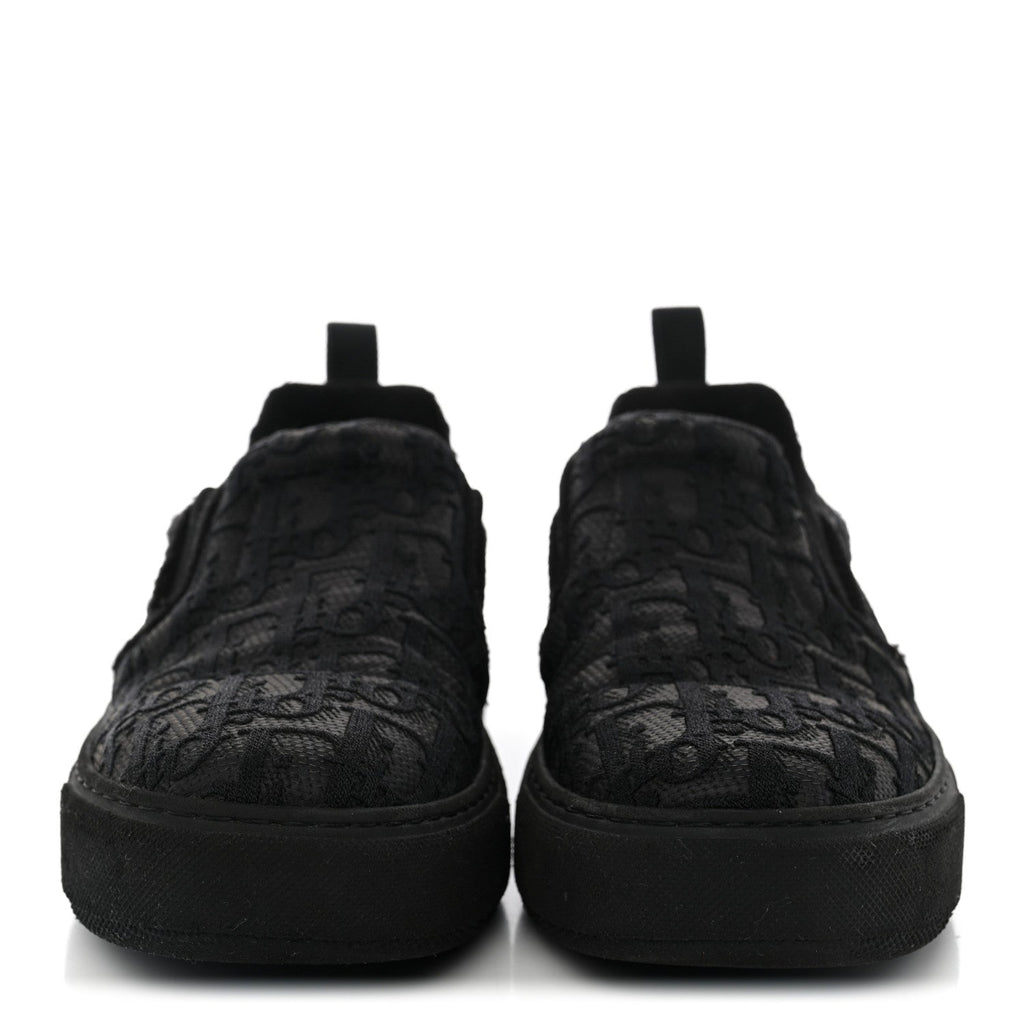 Dior - Shiny Technical Fabric Oblique Embroidered Solar Slip On Sneakers