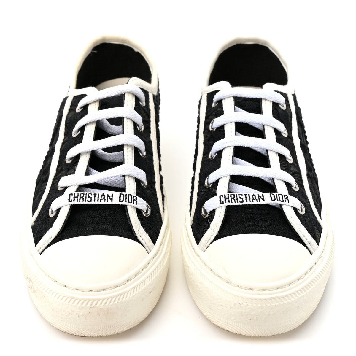 Dior - Macramé Embroidered Cotton Walk’N’Dior Low Top Sneakers