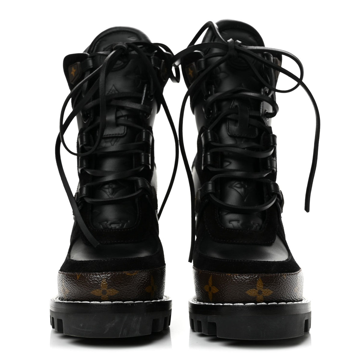 Louis Vuitton - Suede Calfskin Monogram Star Trail Ankle Boots
