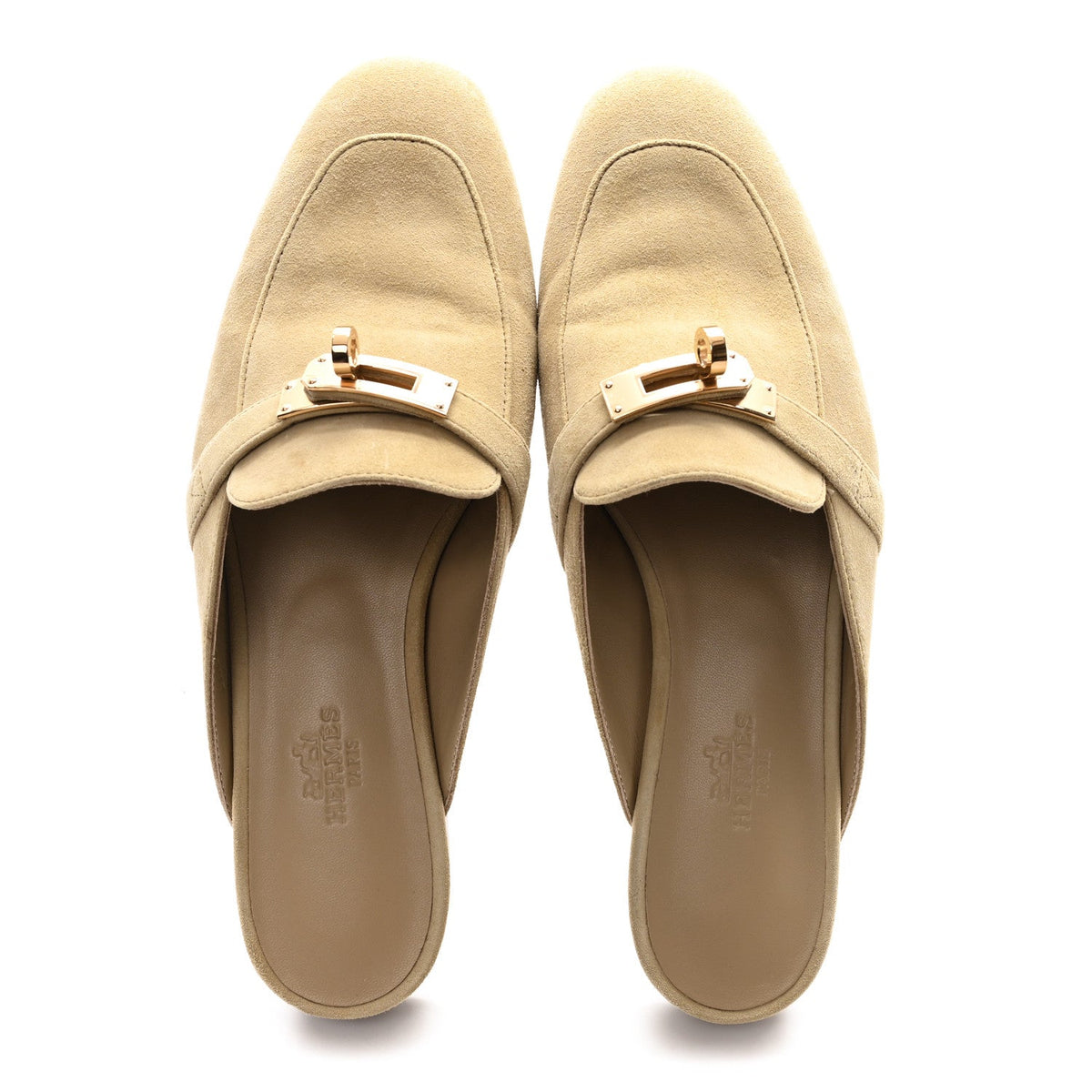 Hermès - Suede Goatskin Oz Mules