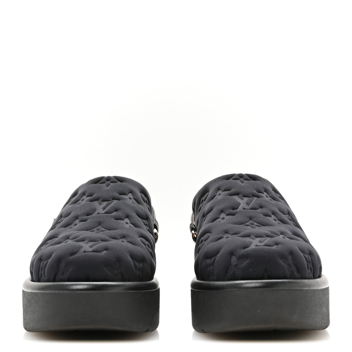 Louis Vuitton - Nylon Embossed Monogram Aspen Platform Clog Mules