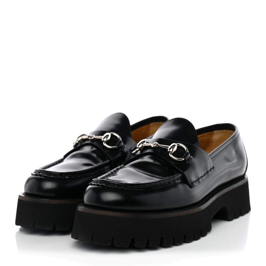 Gucci - Cordovan Lux Horsebit 45mm Platform Loafers
