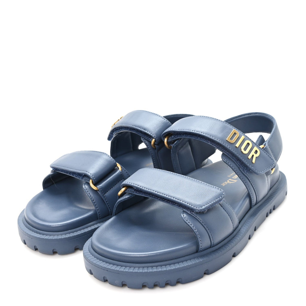 Dior - Lambskin Dioract 10mm Sandals - Pastel Blue