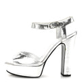 Chanel - Metallic Laminated Calfskin CC Platform Sandals