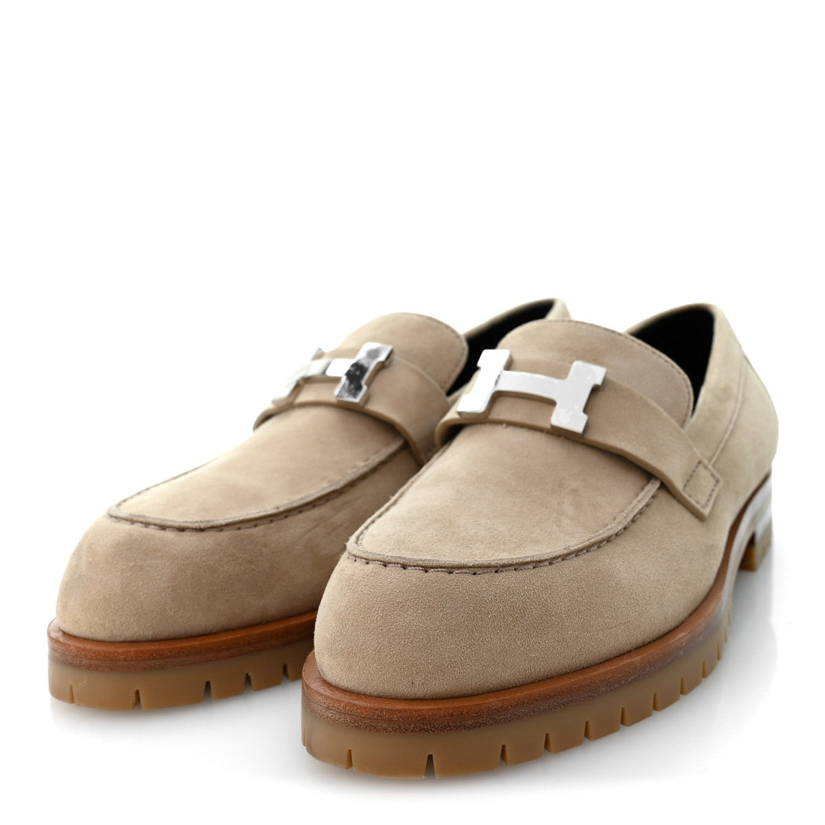 Hermès - Suede Goatskin Faubourg Loafers