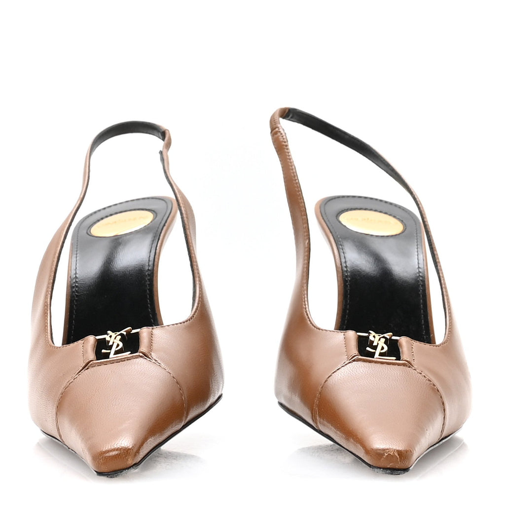 Saint Laurent - Nappa Babylone Breteuil Slingback Pumps