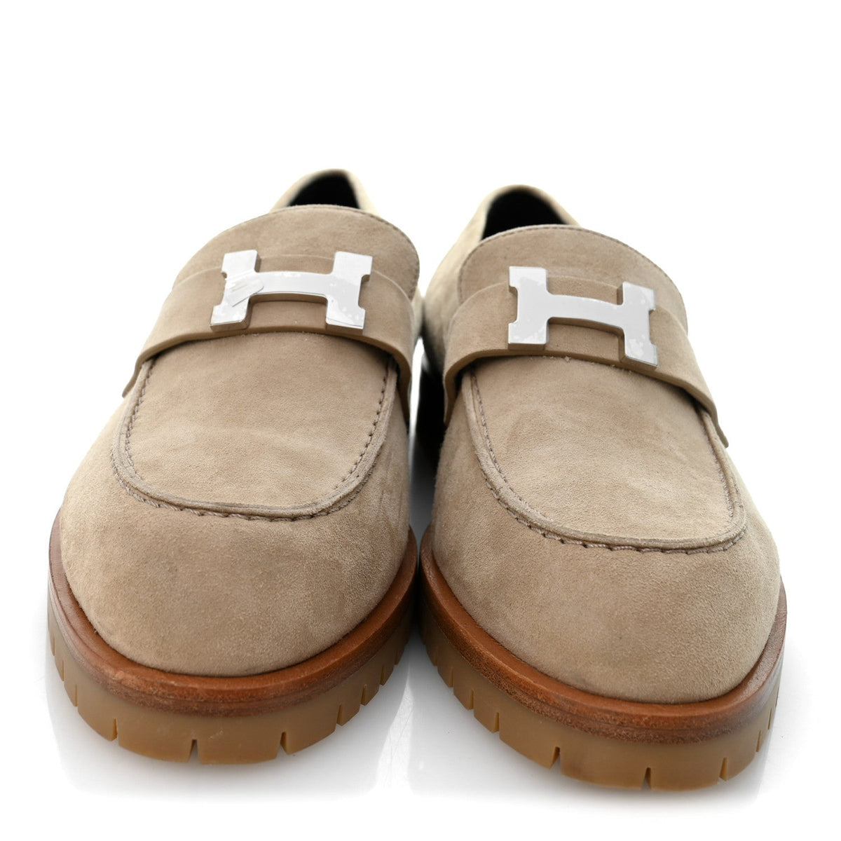 Hermès - Suede Goatskin Faubourg Loafers