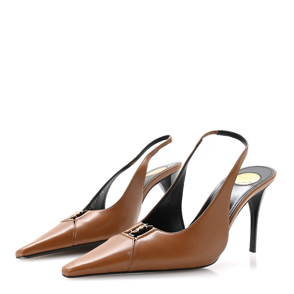Saint Laurent - Nappa Babylone Breteuil Slingback Pumps