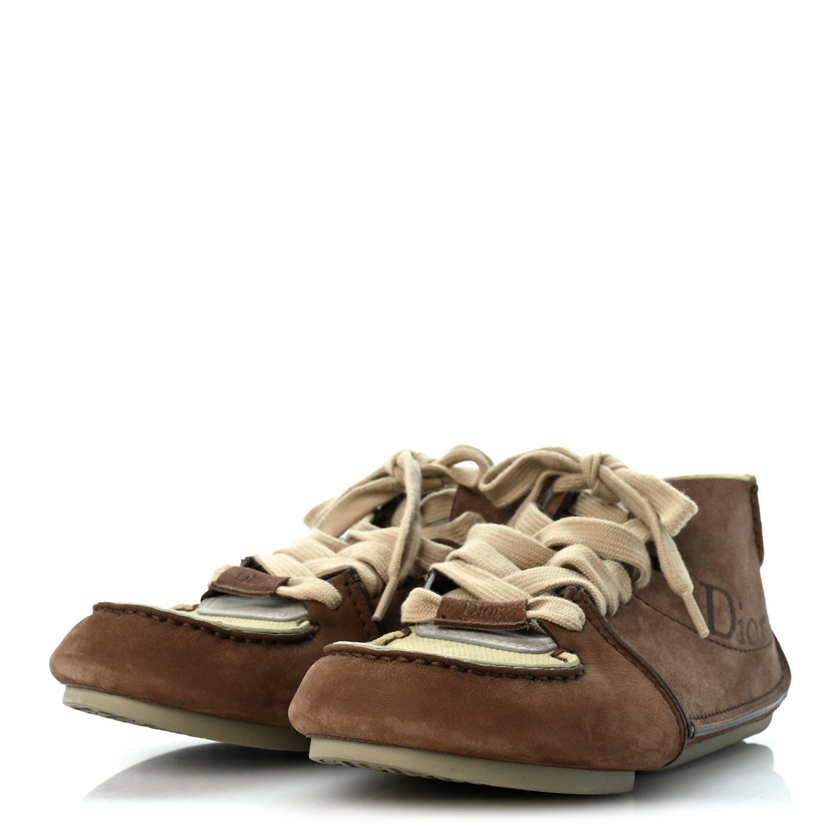 Dior - Nubuck Suede Calfskin Roadie Lace Up Boots