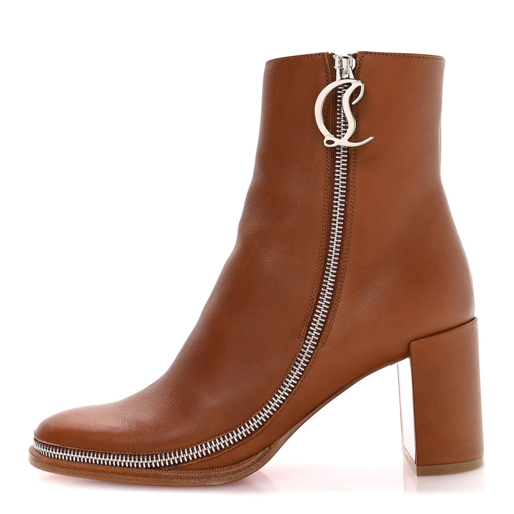Christian Louboutin - Calfskin CL Zip Bootie 70 Ankle Boots