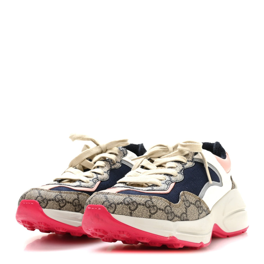 Gucci - GG Supreme Monogram Mix Monogram Rhyton Sneakers