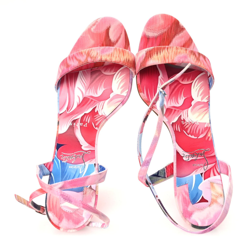 Christian Louboutin - Tissu Chine Peonies Miss Z 80 Sandals