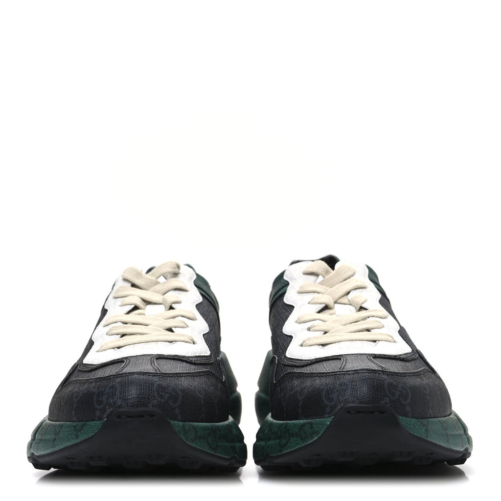 Gucci - GG Supreme Monogram Rhyton Sneakers 8.5 Black Green