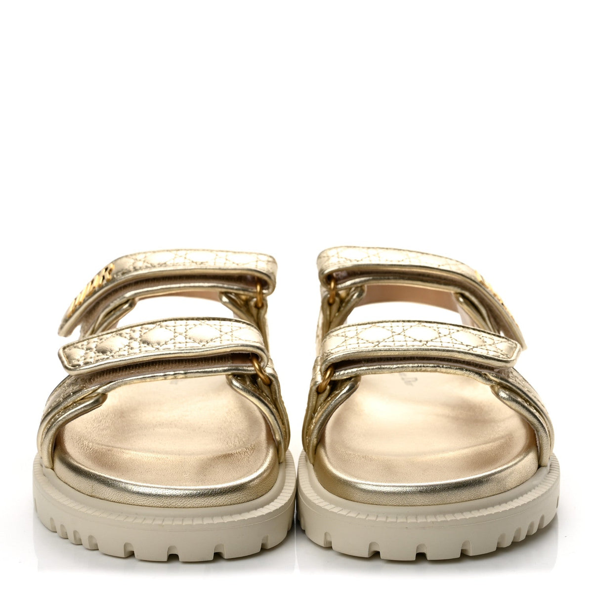 Dior - Laminated Sheepskin Cannage Dioract Sandals