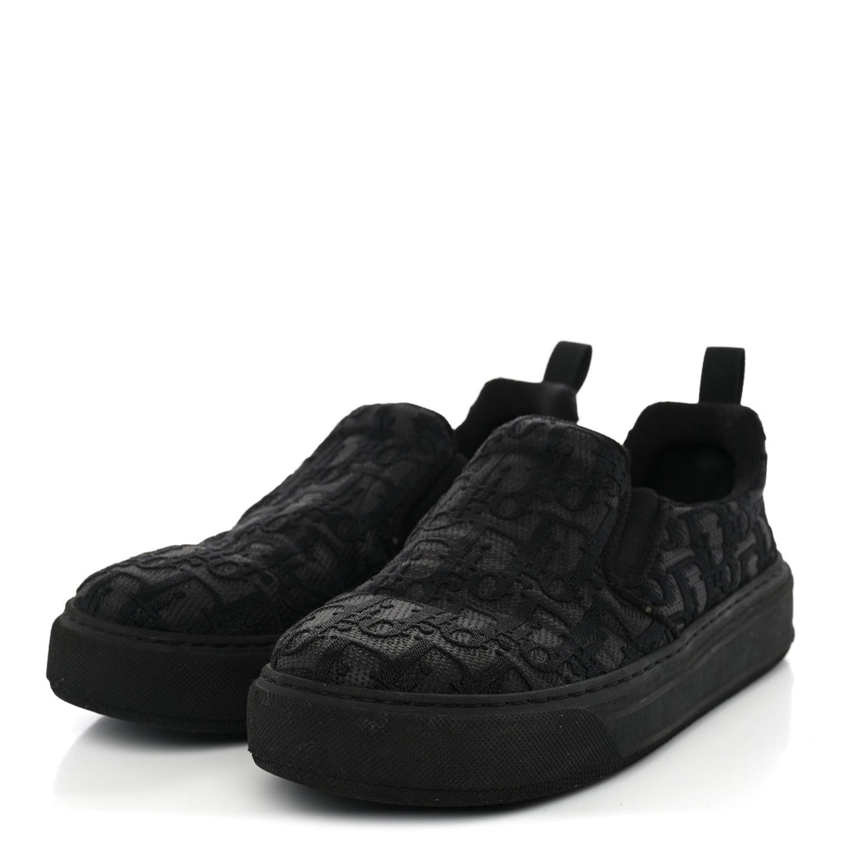 Dior - Shiny Technical Fabric Oblique Embroidered Solar Slip On Sneakers