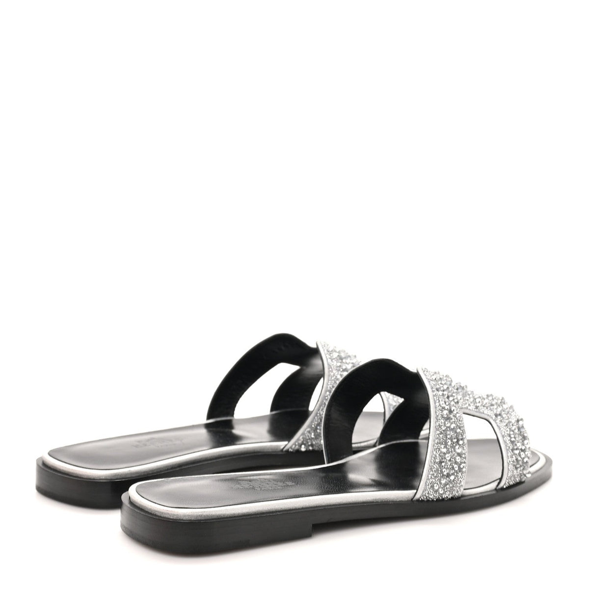 Hermès - Velvet Goatskin Crystal Beads Oran Sandals