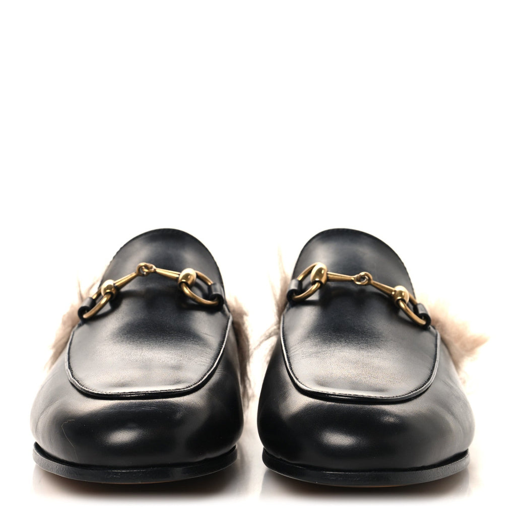 Gucci - Calfskin Fur Princetown Slippers