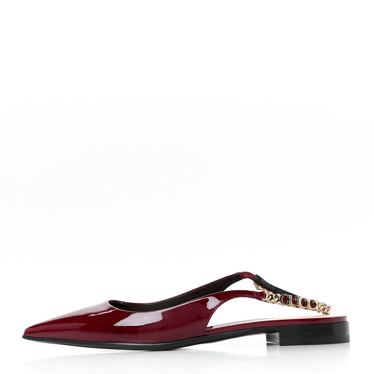 Gucci - Patent Signoria Ballet Slingback Ballet Flat