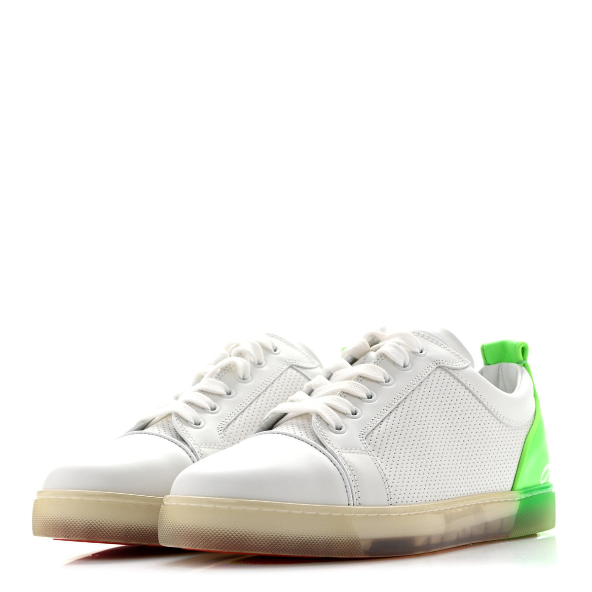 Christian Louboutin - Calfskin Perforated Fun Louis Junior Flat Sneakers