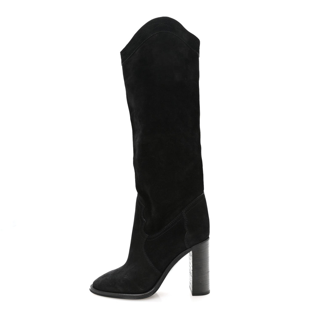Saint Laurent - Kate 105 Western Knee High Boots - Black