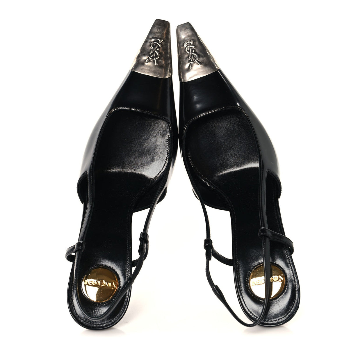 Saint Laurent - Smooth Calfskin Jeanne 90 Slingback Pumps