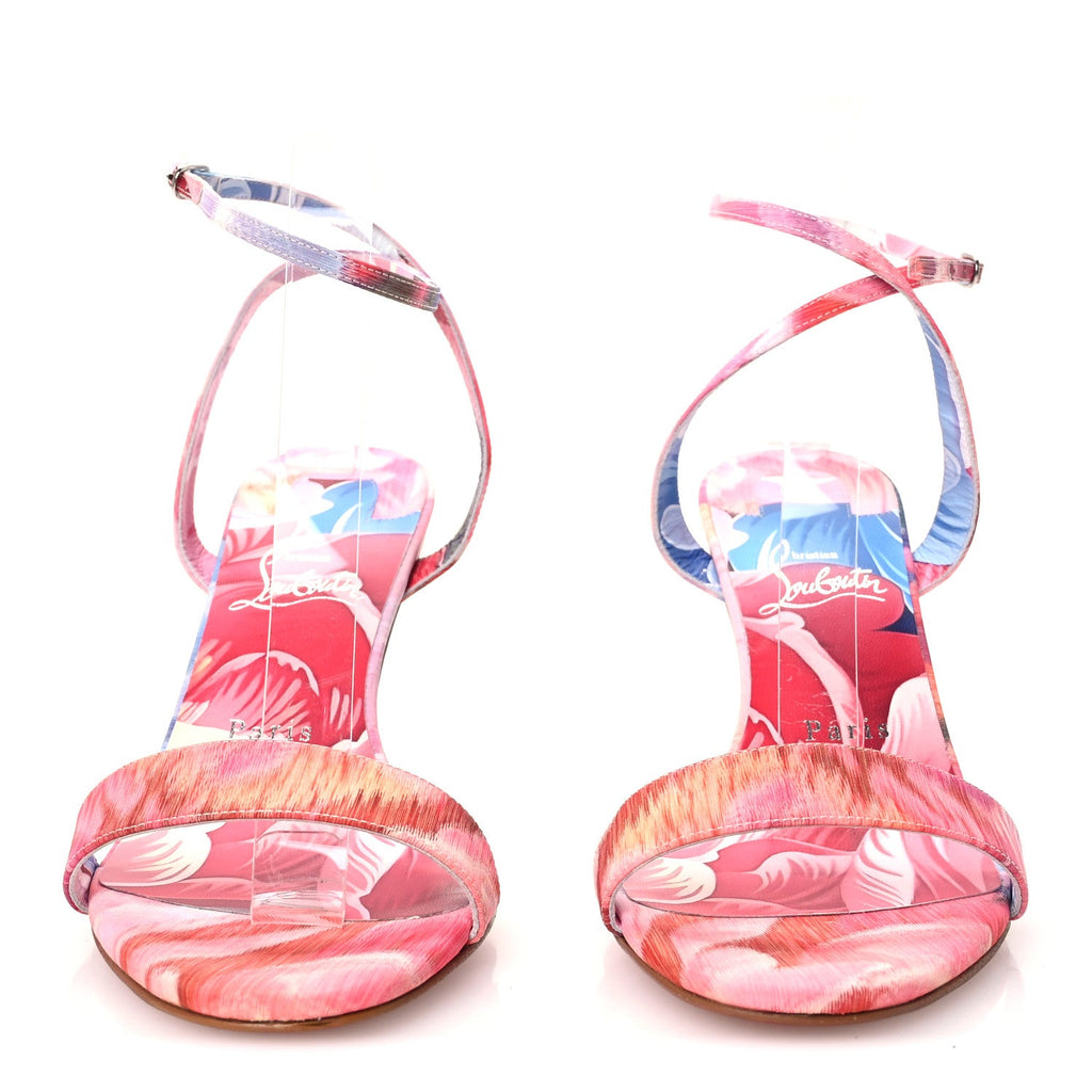 Christian Louboutin - Tissu Chine Peonies Miss Z 80 Sandals