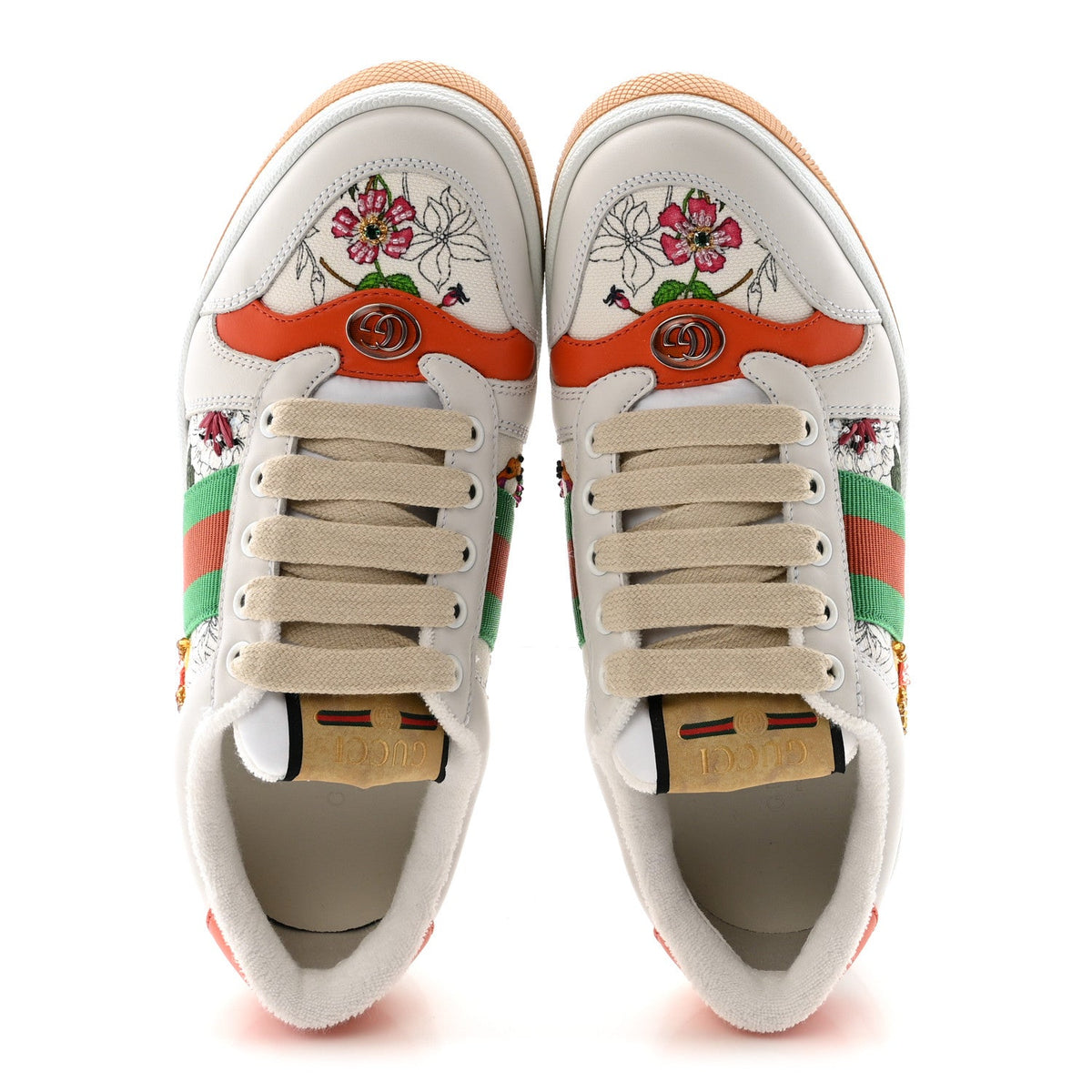 Gucci - Sepang Flora Faded Canvas Web Screener Sneakers