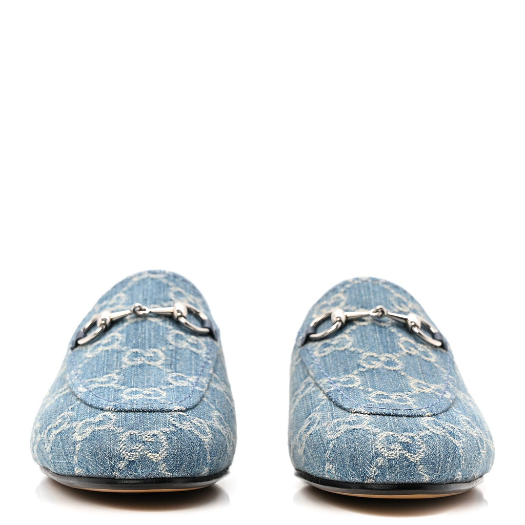 Gucci - New Denim GG Malaga Kid Princetown Slippers