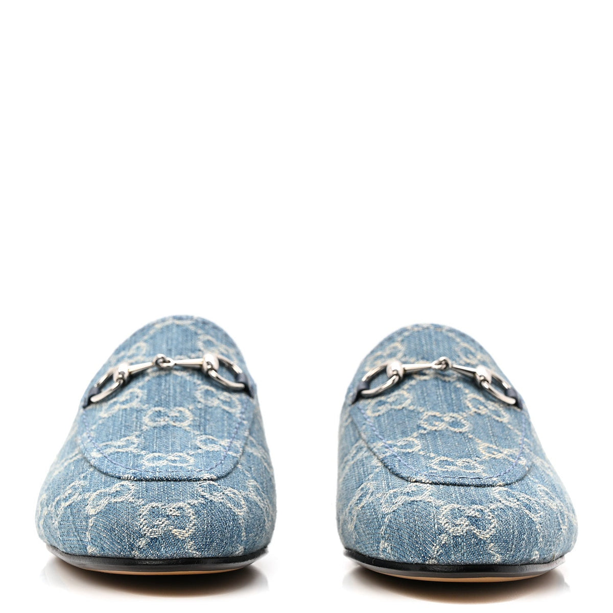 Gucci - New Denim GG Malaga Kid Princetown Slippers