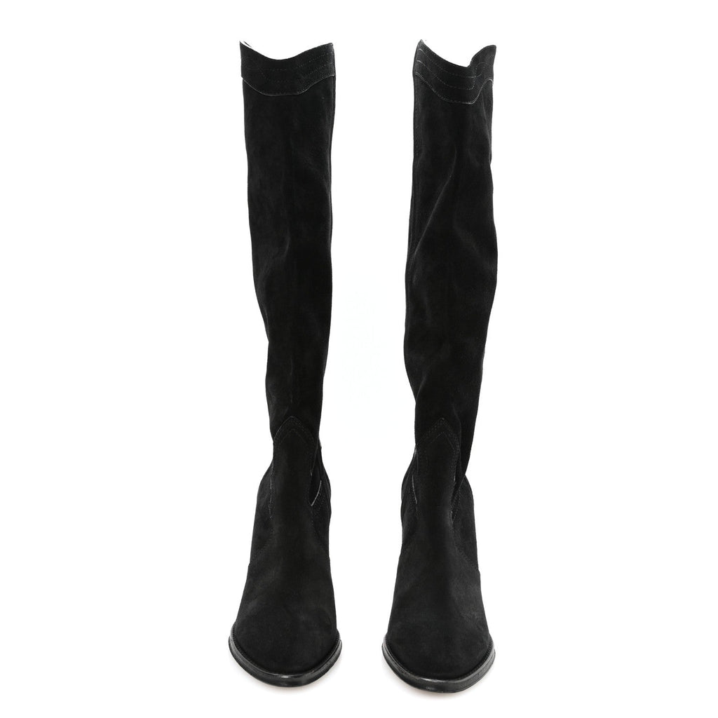 Saint Laurent - Kate 105 Western Knee High Boots - Black
