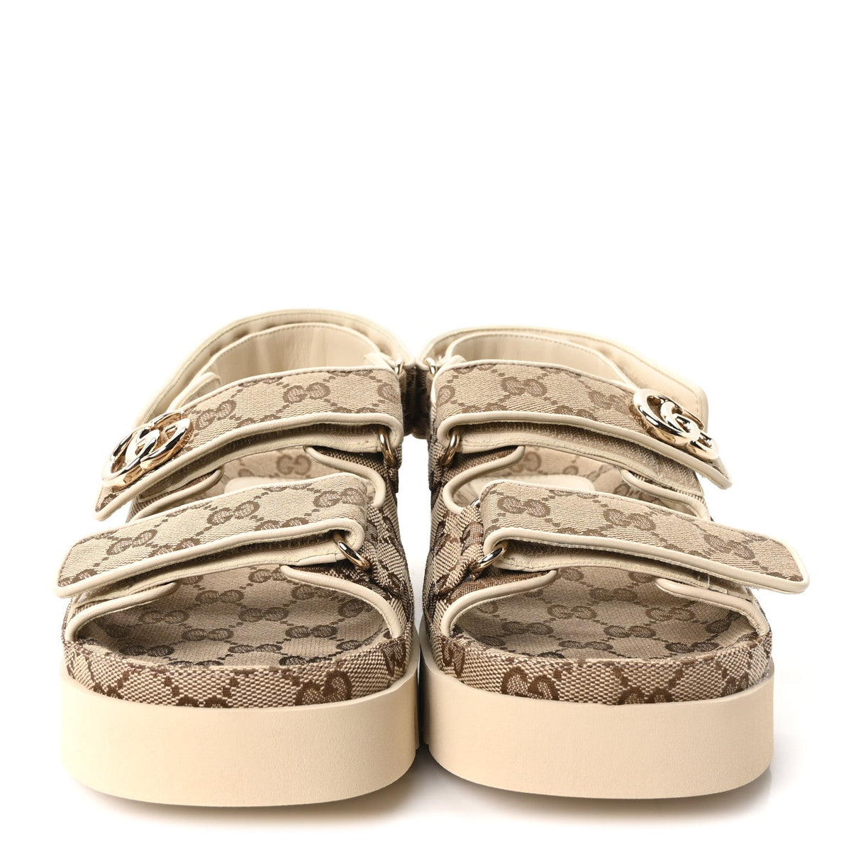 Gucci - Monogram Kid Scamosciato Double G Dad Sandals