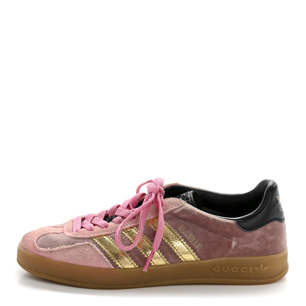 Gucci - X ADIDAS Softy Velvet Suede Madeira Demetra Gazelle Sneakers 4.5 Pink Gold