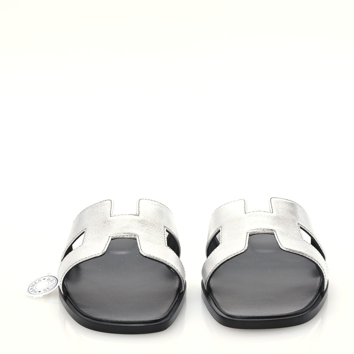 Hermès - Metallic Chevre Oran Sandals