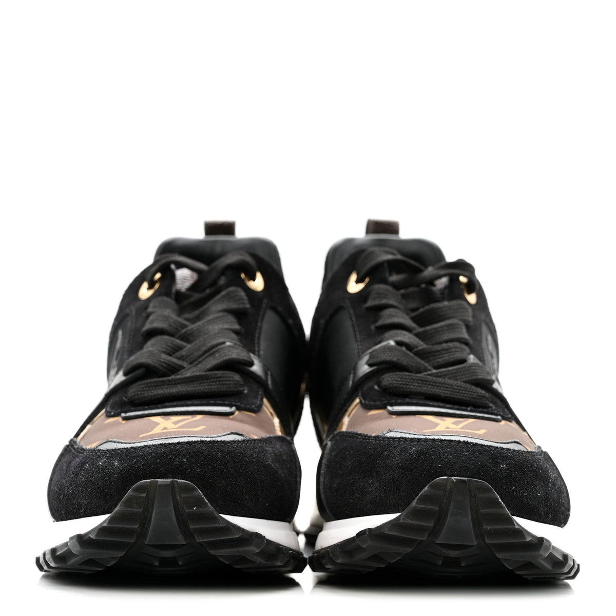 Louis Vuitton - Suede Calfskin Recycled Monogram Nylon Run Away Sneakers