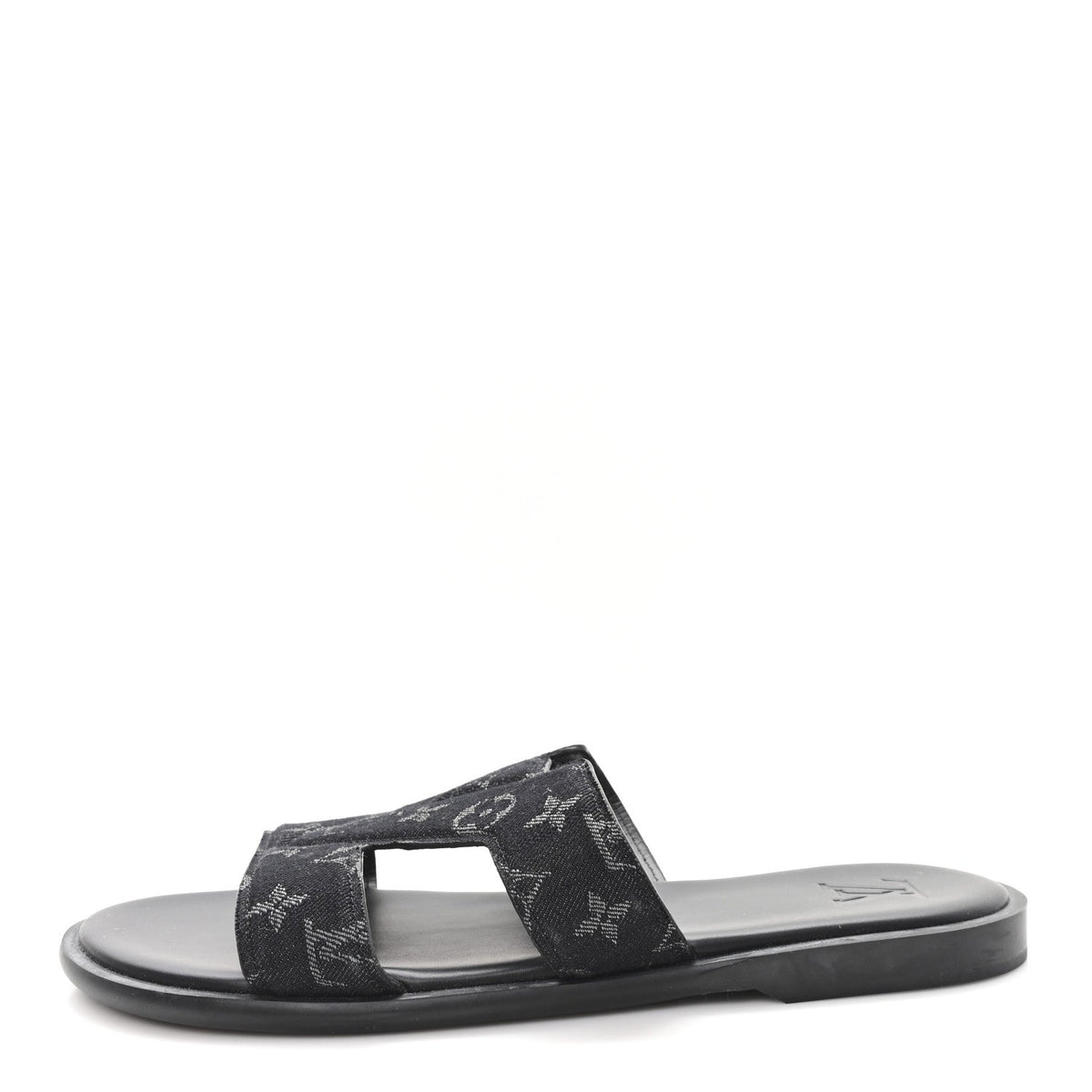 Louis Vuitton - Monogram Denim LV Oasis Mules 8.5 Black