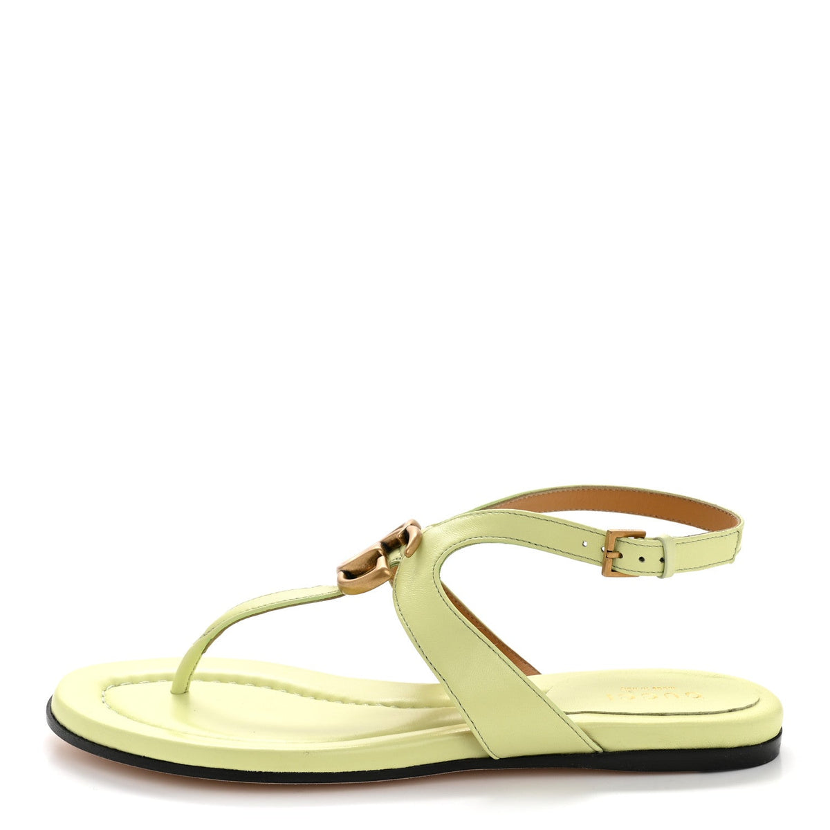 Gucci - Calfskin Double G Thong Flat Sandals