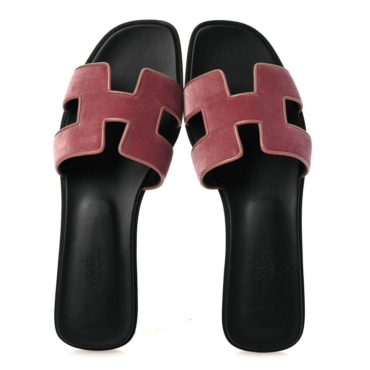 Hermès - Velvet Nappa Oran Sandals
