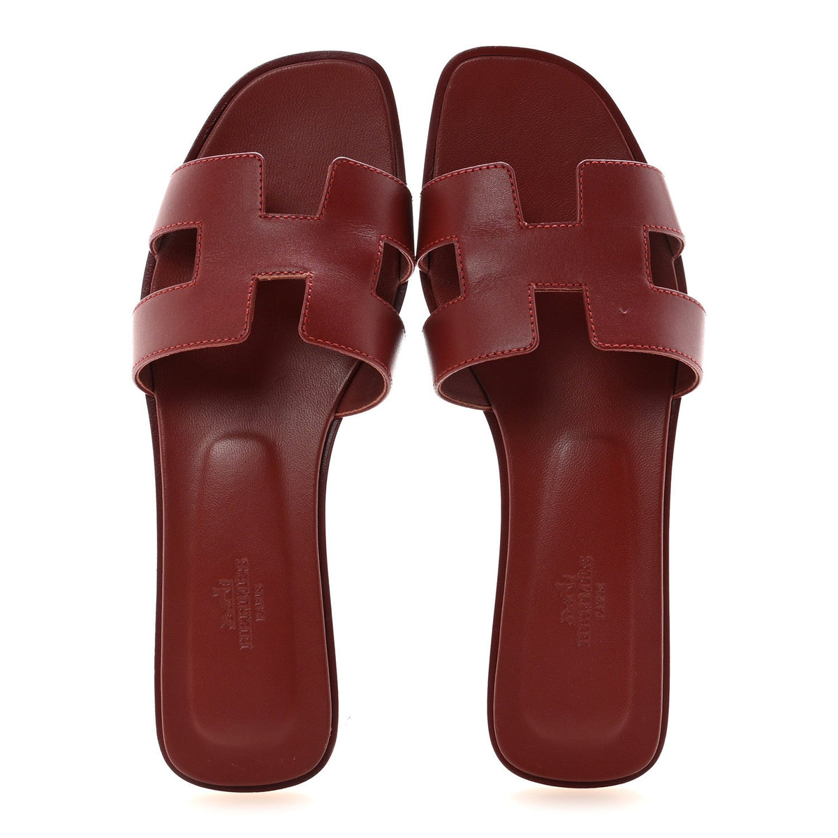 Hermès - Box Calfskin Oran Sandals