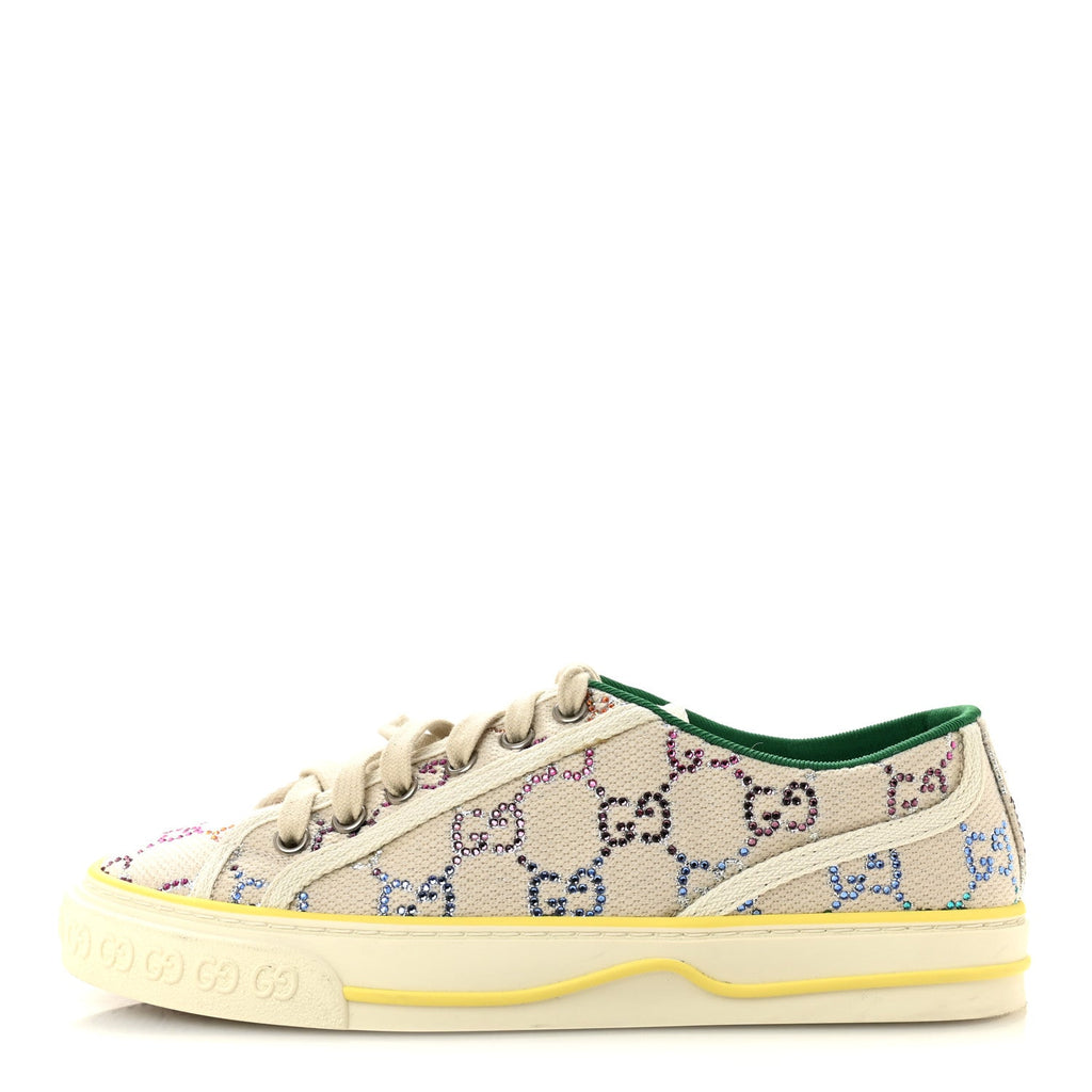 Gucci - Canvas Lame Crystal GG Monogram 1977 Tennis Sneakers