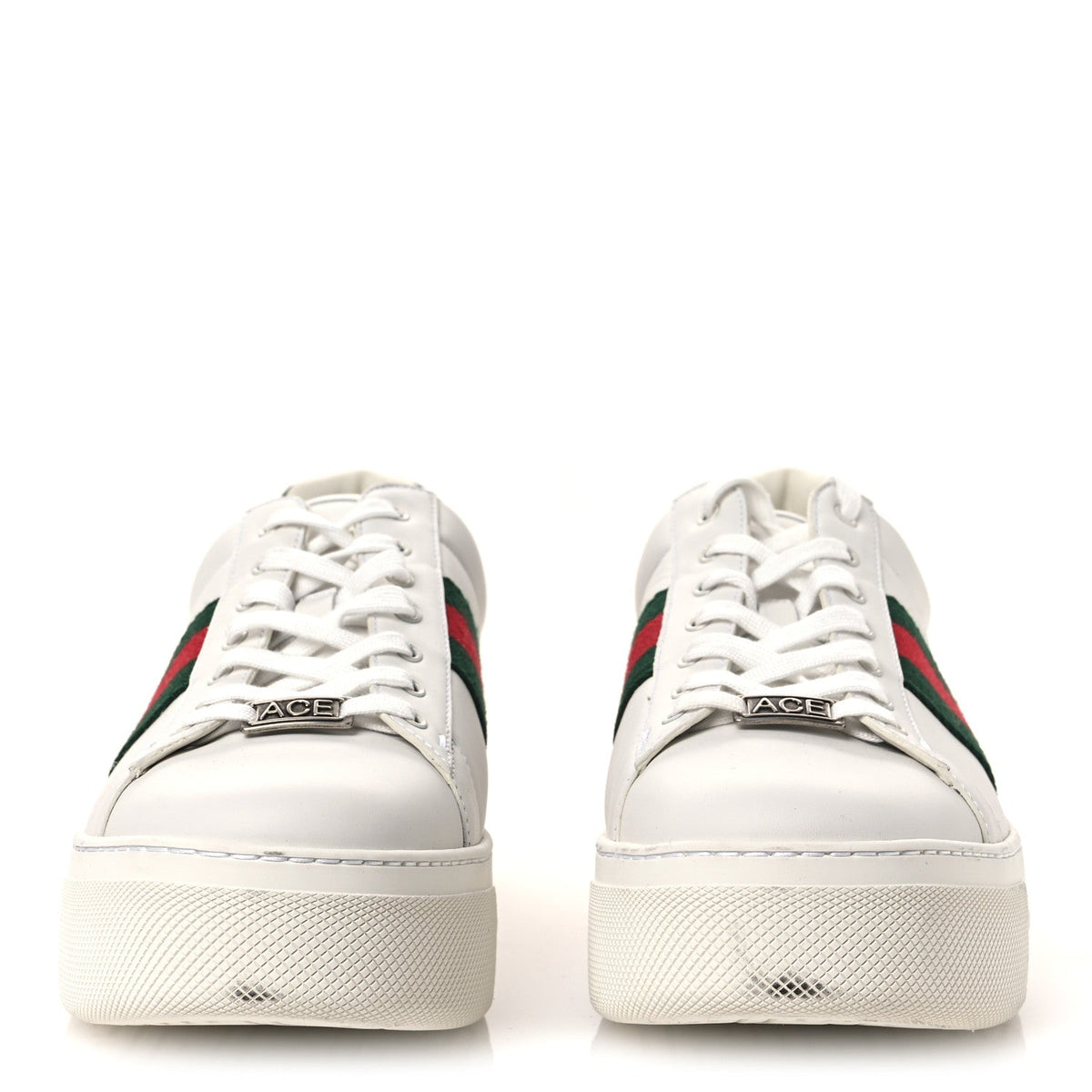 Gucci - Ultralight Plume Calfskin Web Ace Platform Sneakers
