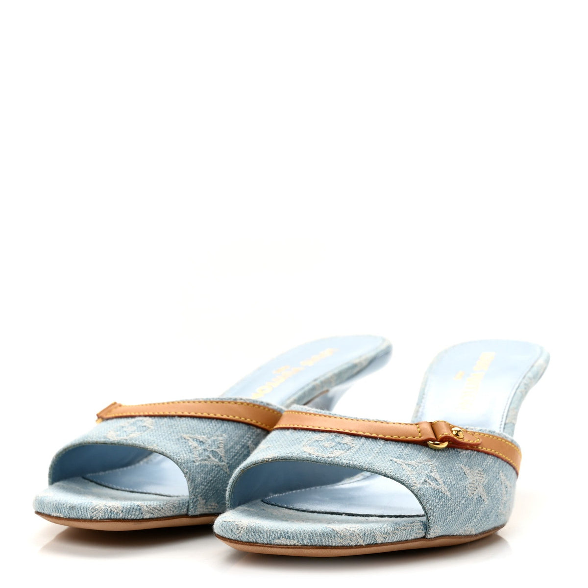 Louis Vuitton - Monogram Denim 6AM Mules - Light Blue