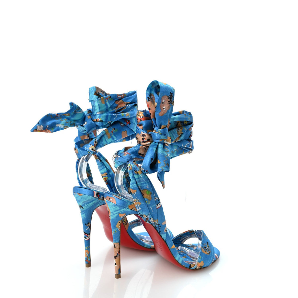Christian Louboutin - Crepe Satin Greekaba Du Desert 100 Sandal