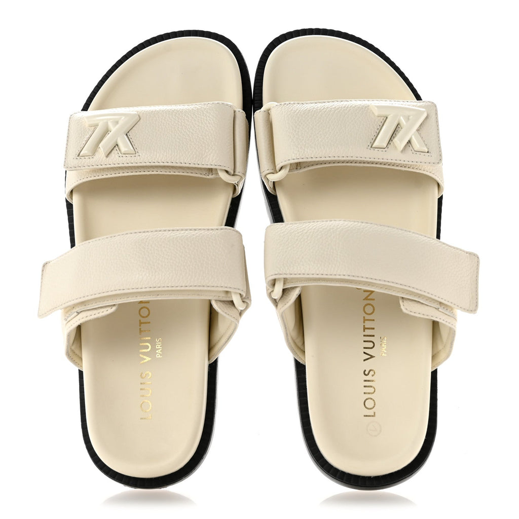 Louis Vuitton - Grained Calfskin Sunset Comfort Flat Sandals