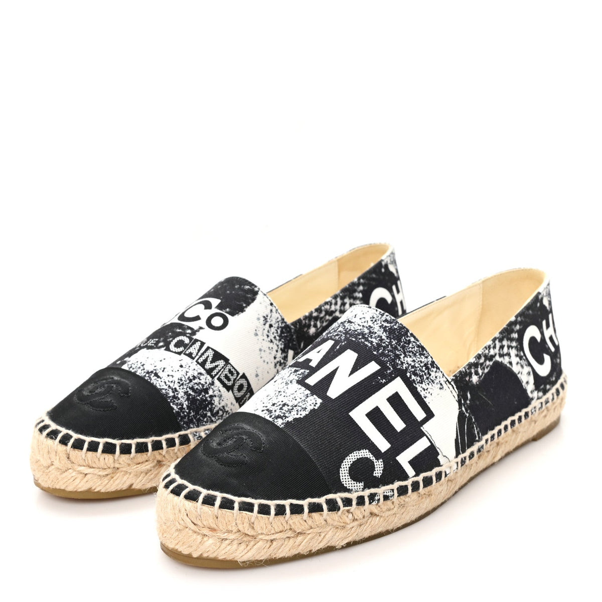 Chanel - Printed Canvas Grosgrain 31 Rue Cambon Espadrilles