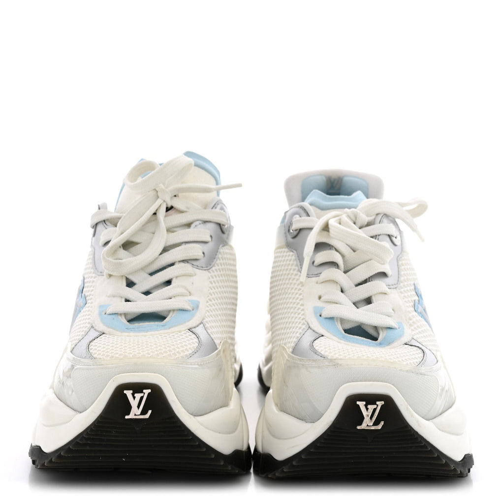 Louis Vuitton - Metallic Calfskin Technical Mesh Rubber Run 55 Sneakers